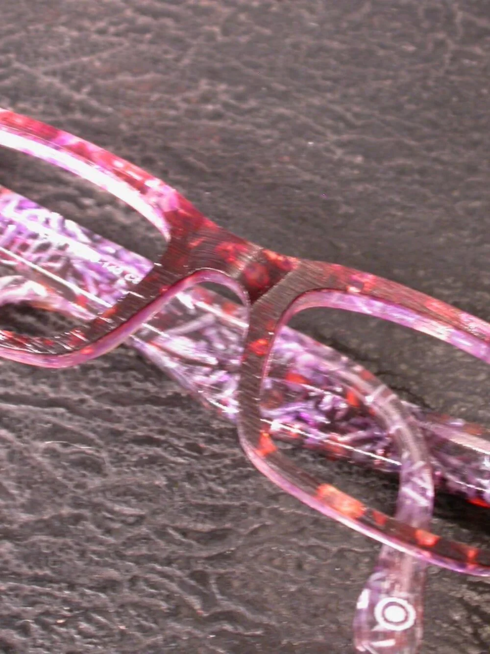 Spectacle Eyeworks Micah Purple Tortoise Wood Grain Eyeglasses Made in Canada